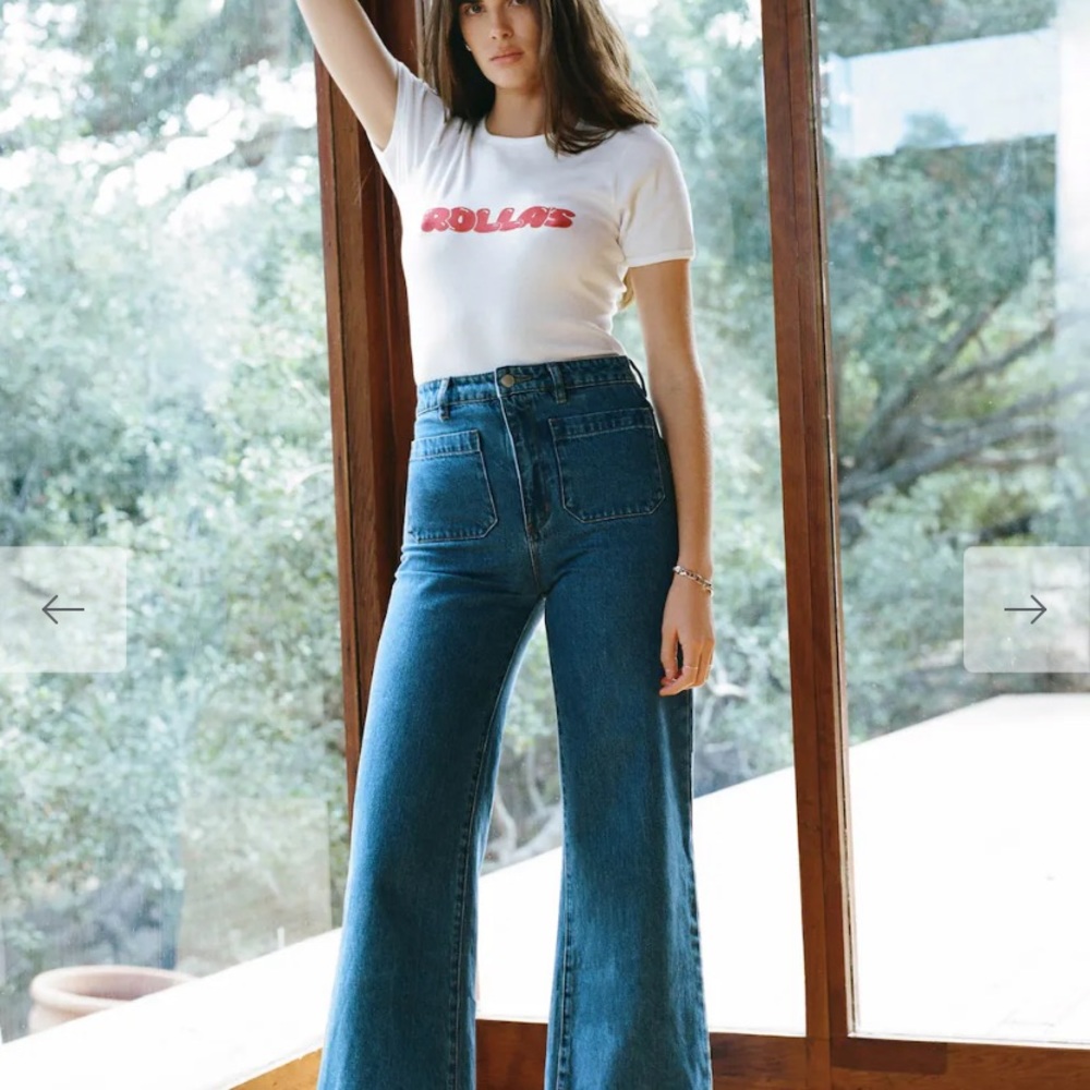 Rolla’s sailor cropped jeans size 27